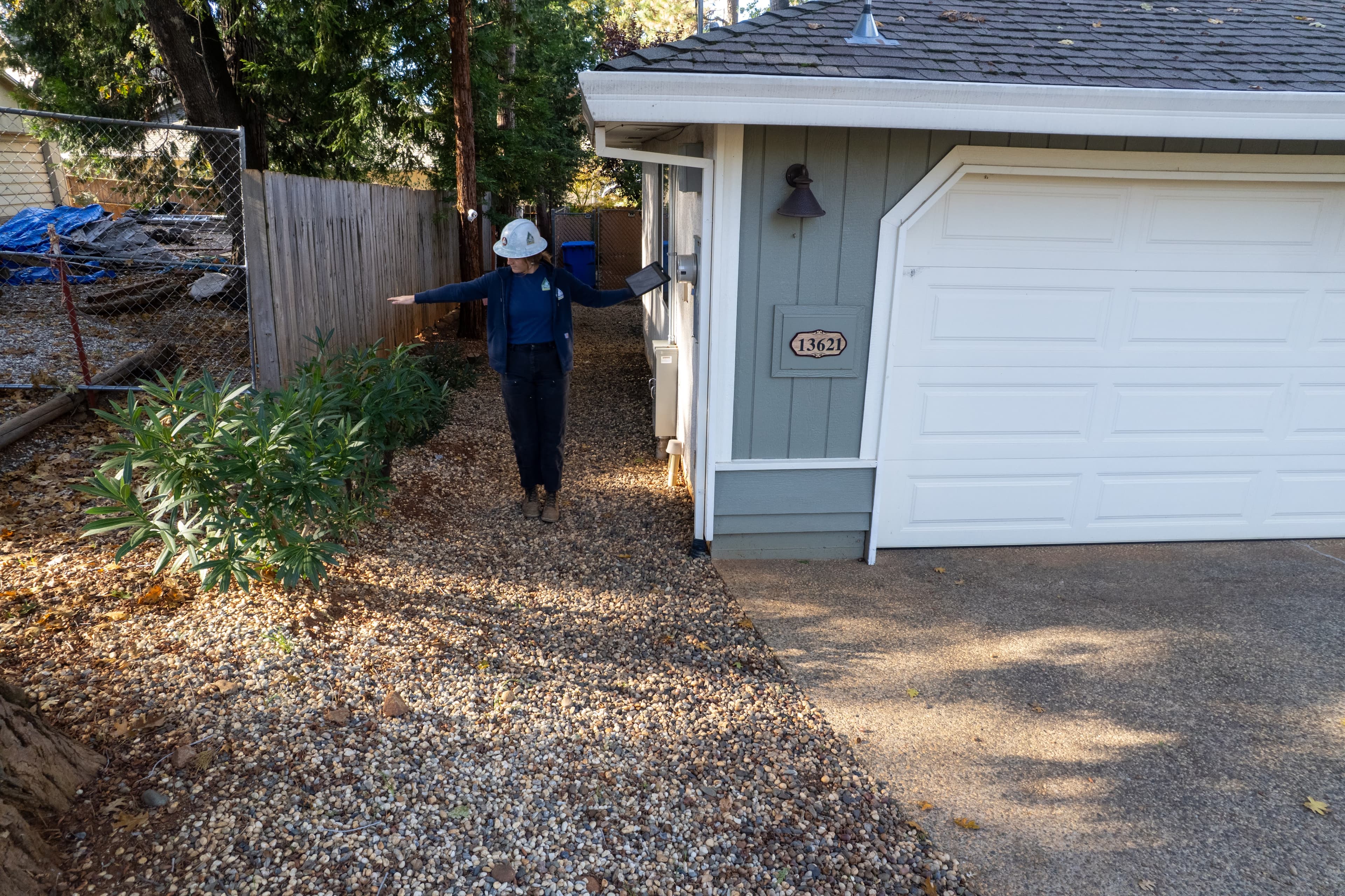Defensible space created around a Butte County home