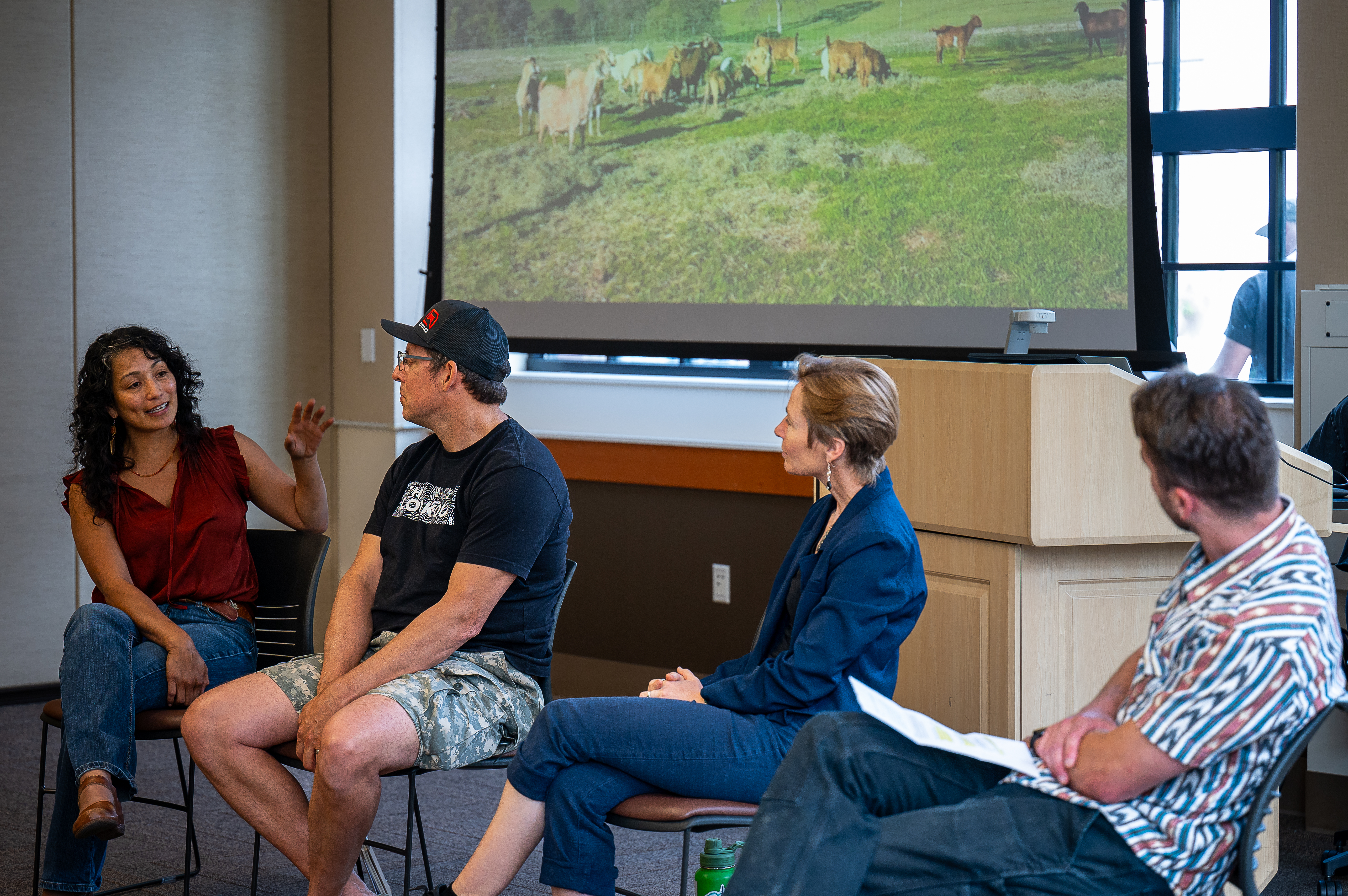 Panelists Calli-Jane West, Rebekah Casey, Zeke Lunder, and Taylor Nilsson