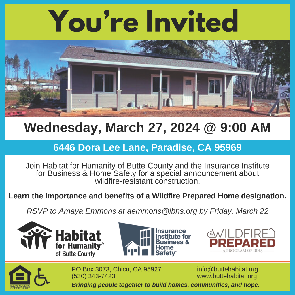 Wildfire prepared home designation information meeting buttefiresafe