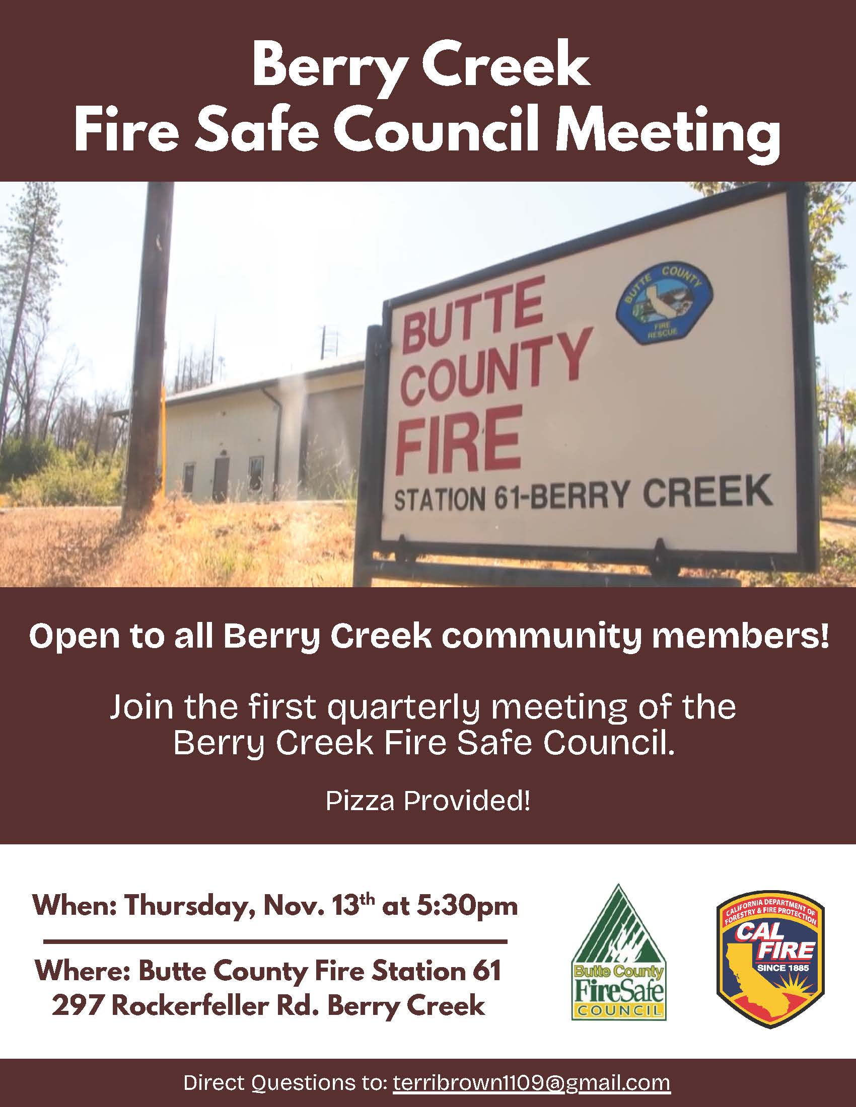 Berry Creek Fire Safe Council Meetings